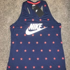 Red, white and blue Nike racerback